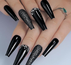 Coffin:Ntuythh8e0c= Black Nails